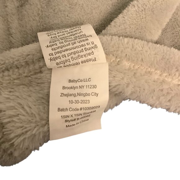 Baby Co Koala Plush Security Nursery Blanket Lovey 15" X 15" Soft Fleece Gray - Picture 5 of 8